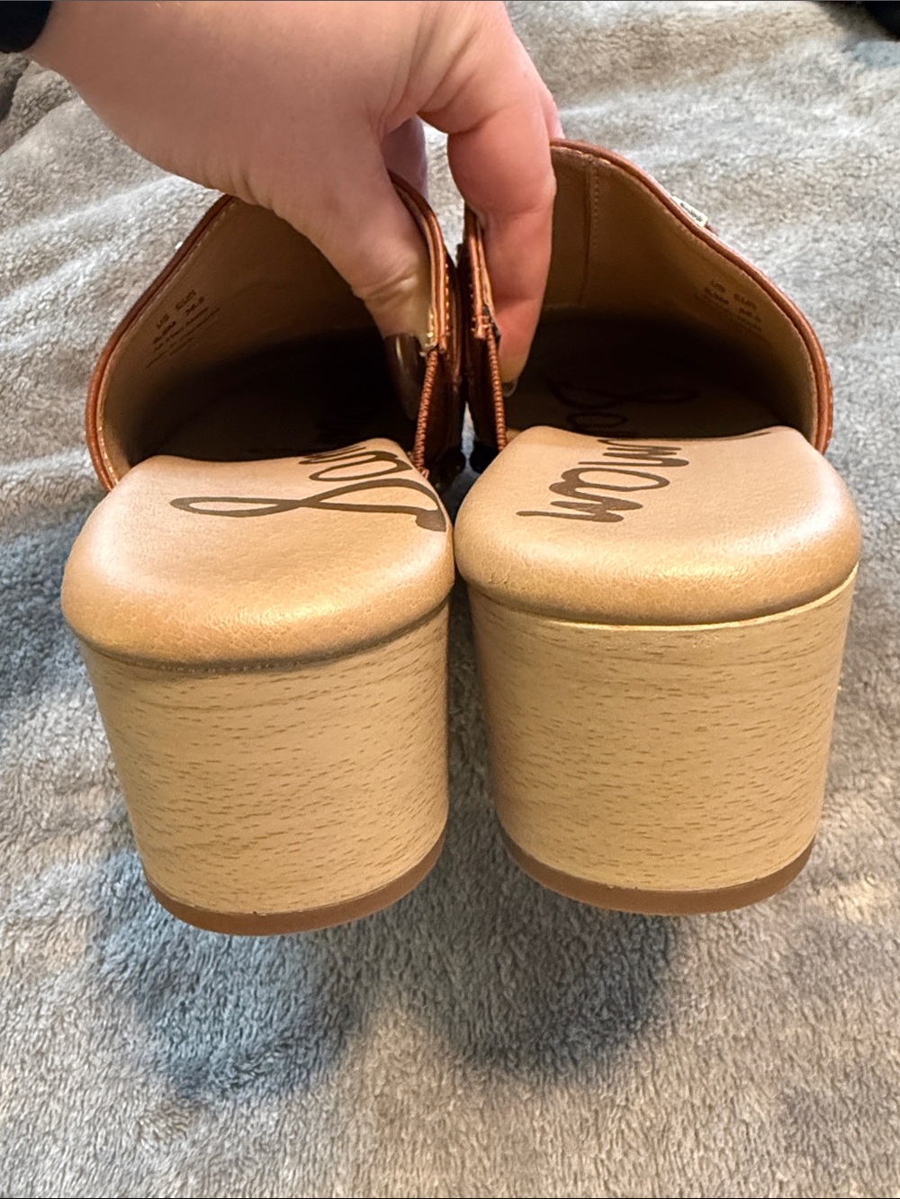 Sam Edelman Cognac Colored Clogs / Mules NWOT - Picture 7 of 9